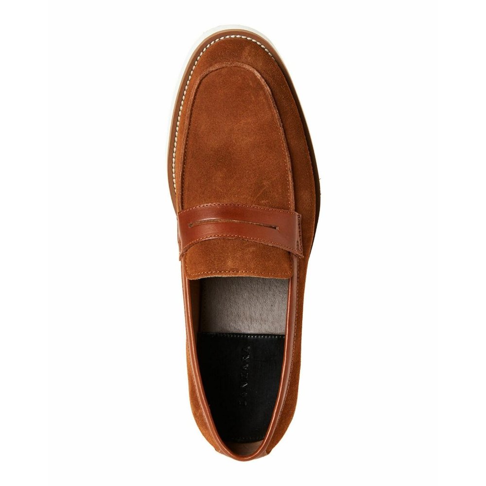ZANZARA Cognac Gino Suede Loafers - Size 10M - Picture 2 of 11